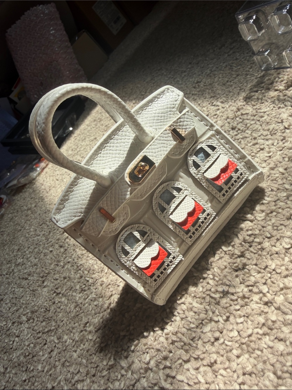 Luxury Micro Mini Bag Charm Keychain Pouch, her*mes Birkin - Picture 2 of 7
